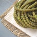 small rustic olive green glass Beads Modern Indo-pacific - 3 to 5 mm - 22 inches strand - 2Bbgl54