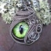 Gothic Steampunk Sable Evil Eye in Green