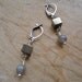pyrite square earrings
