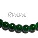 8mm Glass Beads in Green 25