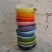 Pink Bowl - small textured ceramic bowl - Wobbly Plates Series