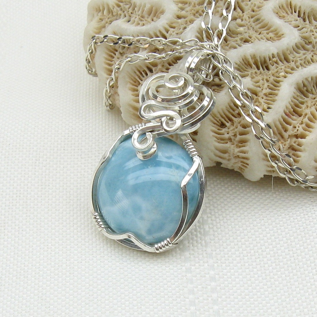 Larimar Jewelry Genuine Larimar Necklace Larimar