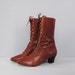 vintage BROWN granny lace up boots 7