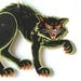 Vintage Die Cut Halloween Scratch Cat Decoration, Beistle Company Halloween Decoration