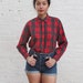 red plaid camper shirt (xs-s)