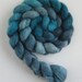 BFL Wool Roving - Hand Dyed Spinning or Felting Fiber, Blue Grey Tonal