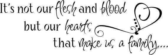 Flesh and Blood Hearts  Family  Custom Wall Decals Vinyl
