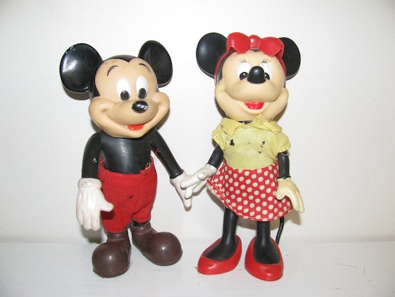 vintage mickey and minnie mouse dolls