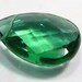 1 Focal BEAD....Green Quartz Glass Faceted Briolette Pendant Bead....25x18....BB