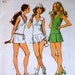 Vintage 1970's Simplicity 9920 Sewing Pattern Tennis Dress With Three Skirts And Bloomers Size 8 Bust 31 1/2 Factory Folded