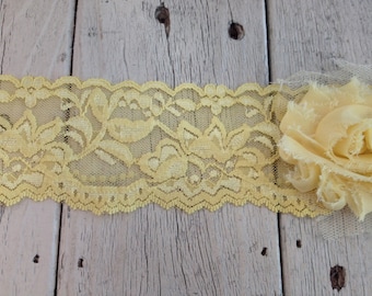 Wide Stretch Lace YELLOW no. 399-2 inch -2 yards for 2.99