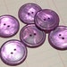 Large Purple Buttons - Sewing Embellishments - 6 Buttons