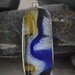 Dichroic fused glass pendant - yellow, royal blue, gray, and silver fused glass jewelry ( by Meagan Chaney Gumpert)