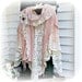 Shabby Chic Shawl Vintage Laces Pink Cream Beige