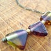 N224 Yellow and Purple Triangles Necklace