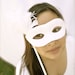 Ceilidh - Elegant White Masquerade Ball Mask