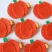 Orange Pumpkin Felt Hair Clip - Cute Fall and Halloween Clippies - seasonal felt hair bows