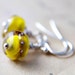 Earrings Jewelry Lampwork Earrings Pea Green Silver Chartreuse Dangle