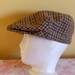 Vintage Ryder and Amies Cambridge England plaid cabbie newsboy hat cap 7 & 3/8