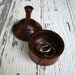 Ring holder box, wooden, Cocobolo wood, woodturning, wedding gift, stocking stuffer, jewelry organizer