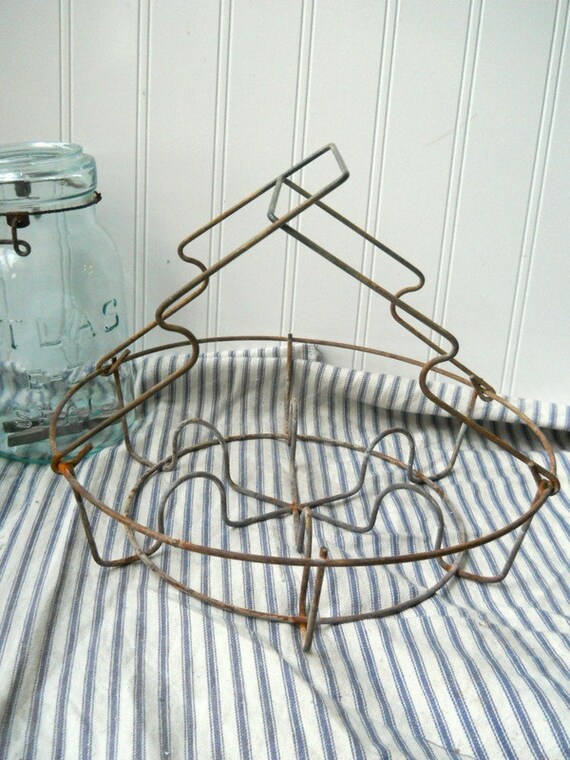 Vintage wire rack canning jar rack mason jar rack Pint Jar