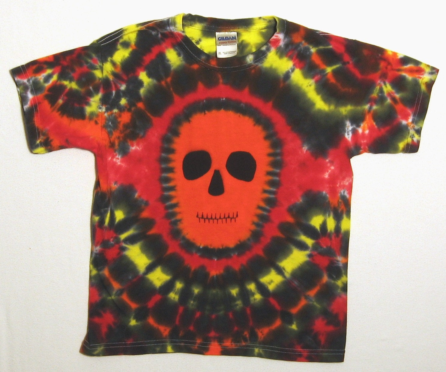 Tie Dye Shirt Halloween Skull Tie Dye T Shirt Youth Medium