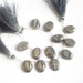 Exclusive Metallic Platinum Druzy Oval Calibrated Briolettes PERFECT Earring Size 1/2 Strand
