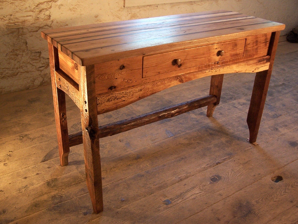 Butcher Block Kitchen Island from Reclaimed Hardwood and