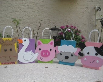 Farm Animal Birthday Party Favor Bag