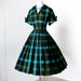 vintage 1950's dress ...classic dior inspired GIGI YOUNG new york linen shirtwaist full skirt pin-up cocktail party dress