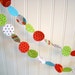 Christmas Garland Fabric Circle Garland Christmas Decoration Photo Prop 12 feet