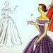 Retro Vintage Model Vogue Dress Pattern 1950's Misses Gown Evening Dress Pattern 50s size 6 8 10 12 UNCUT