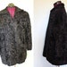 50s black persian lamb fur swing coat