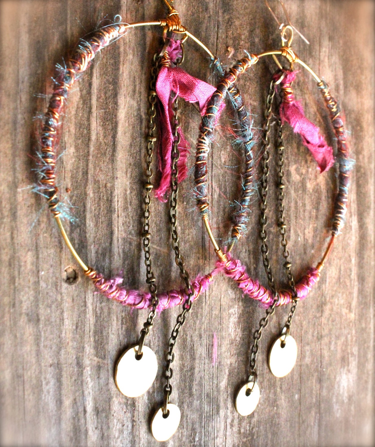 Big Hoop Earrings Hippie Earrings Bohemian Earrings