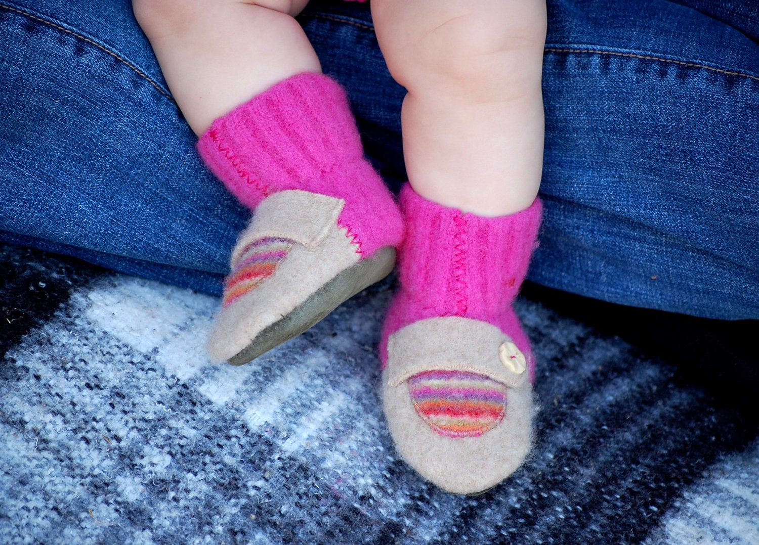 Baby Girl Booties Wool Slippers Size 012 months Double