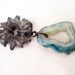 A Declaration of Love. Victorian Tribal Rustic Antique Bronze Hardware and Druzy Geode Slab.