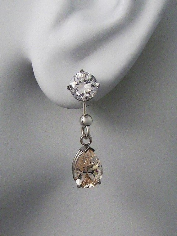 Earring JACKETS for Studs Dangling Diamond Accessory Gemstone