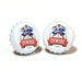 White Zywiec Polish Bottle Cap Cuff Links