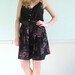 Digital Floral Vintage Early 90s Printed FULL High Waist Mini Skirt LARGE L