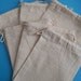 Cotton Jewelry Pouch/Bag-5 x 7 inches-Off White-6 Bags