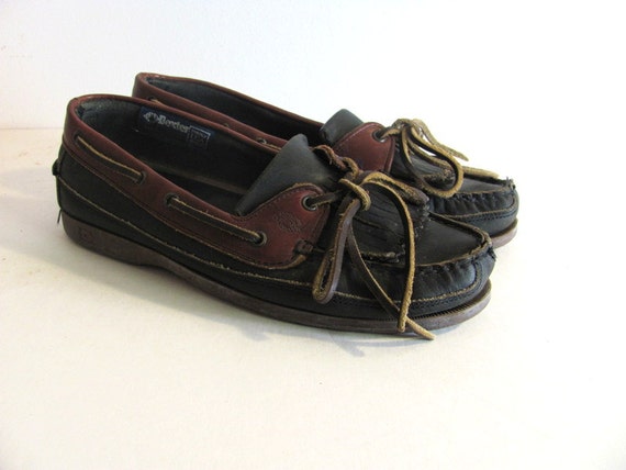 Vintage leather Dexter moccasins // boat shoes // women's