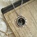 Typewriter Key Jewelry - Black Number 2 Necklace. Vintage Typewriter Key Necklace. Hammered Silver Eternity Ring. Upcycled Jewelry.
