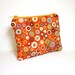 Small Zipper Pouch Small Wallet Small Cosmetic Pouch Colorful Dots in Orange