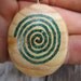 RESERVED Listing for Julie- Spiral - Malachite in Wood Pendant