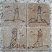 Natural Travertine Tile Coasters - Noce - Lighthouses