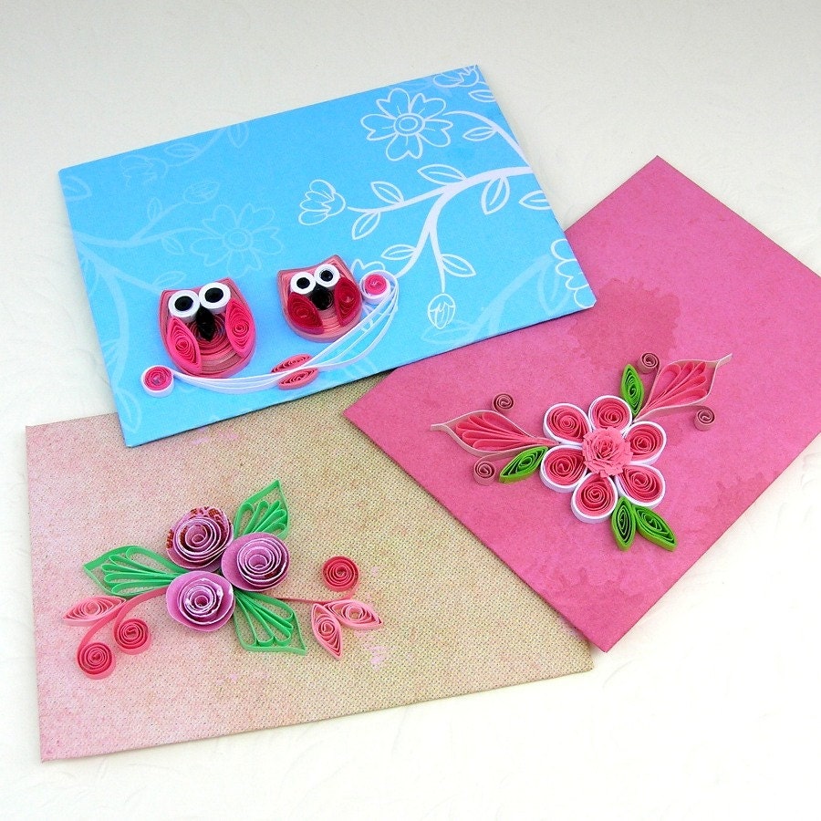 Paper Quilling Envelopes-Mini-Small-Gift Card by EnchantedQuilling