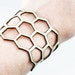 Honeycomb Cuff (Gold Leather)