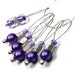 RESERVED for WINI Stitch Markers Knitting Beaded Purple Satin Knitting Tools Knitting Supplies