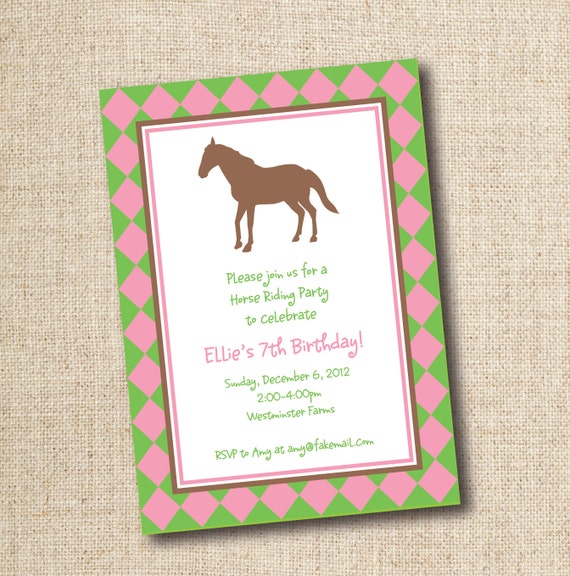 Pony Ride Party Invitations 7