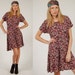 Vintage 80s FLORAL Mini Dress Grunge BABYDOLL Medium